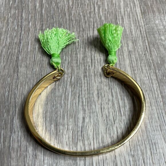 Lilly Pulitzer Sunny State of Mind Gold Tassel Cuff Bracelet - Picture 3 of 6